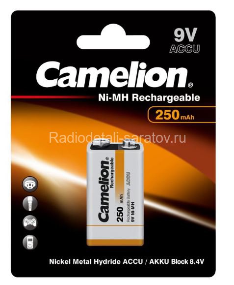 Аккумулятор Camelion 6F22 200mAh 